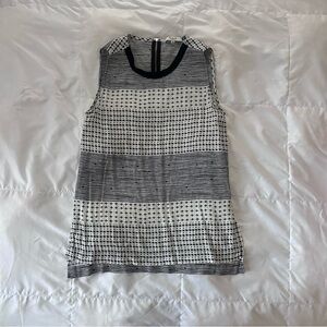 Madewell Black and White Patterned Sleeveless top